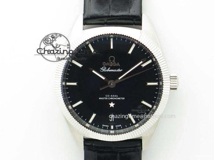 0515 Elegant Seamaster Pro Chrono RG OM Best Edition Black Ceramic Black Dial On Gummy Strap A 8128